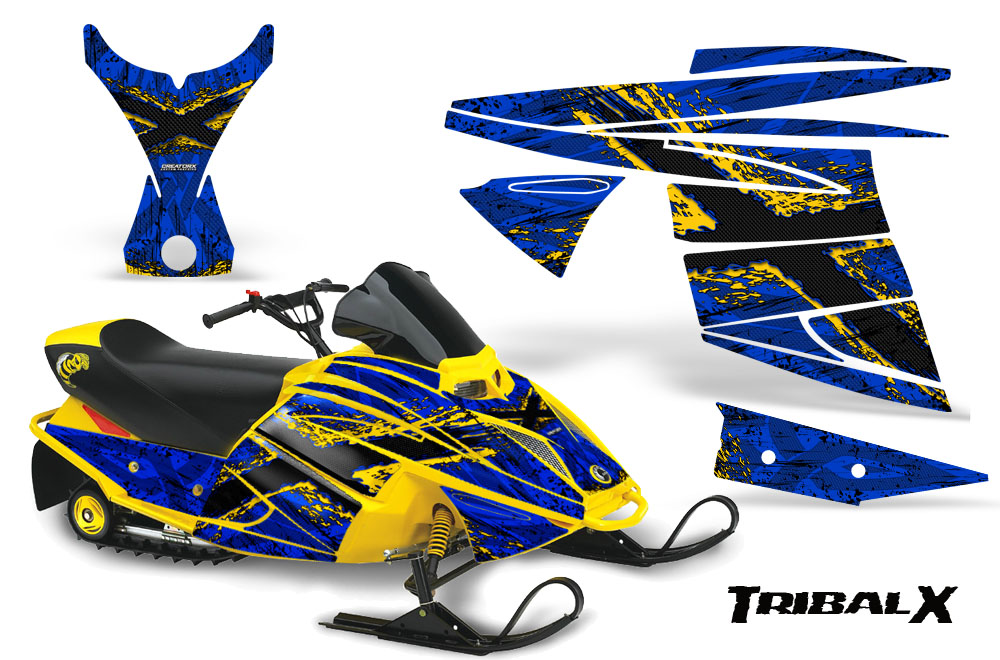 Ski-Doo MiniZ Graphics Kit TribalX Yellow Blue